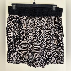 Robert Louis Black and Tan High Waist Women's Shorts